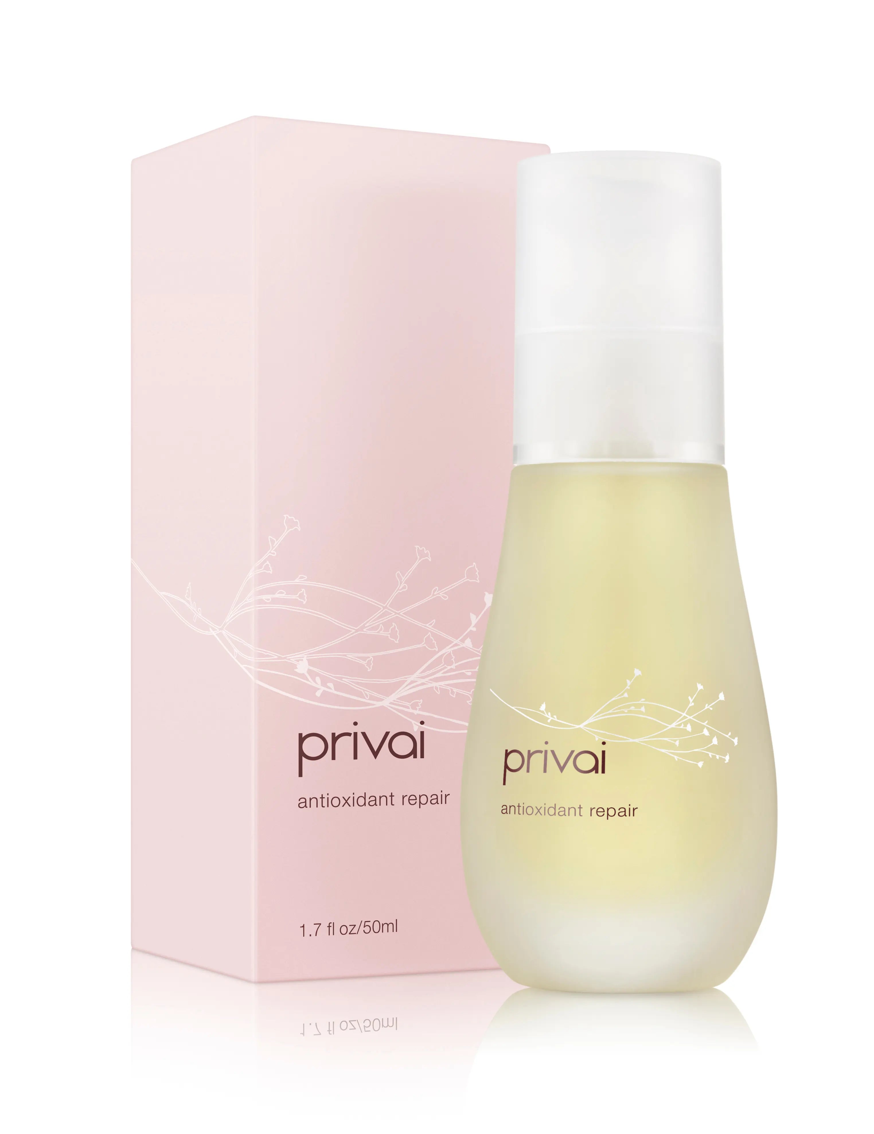privai antioxidant repair bottle and packaging on a white background