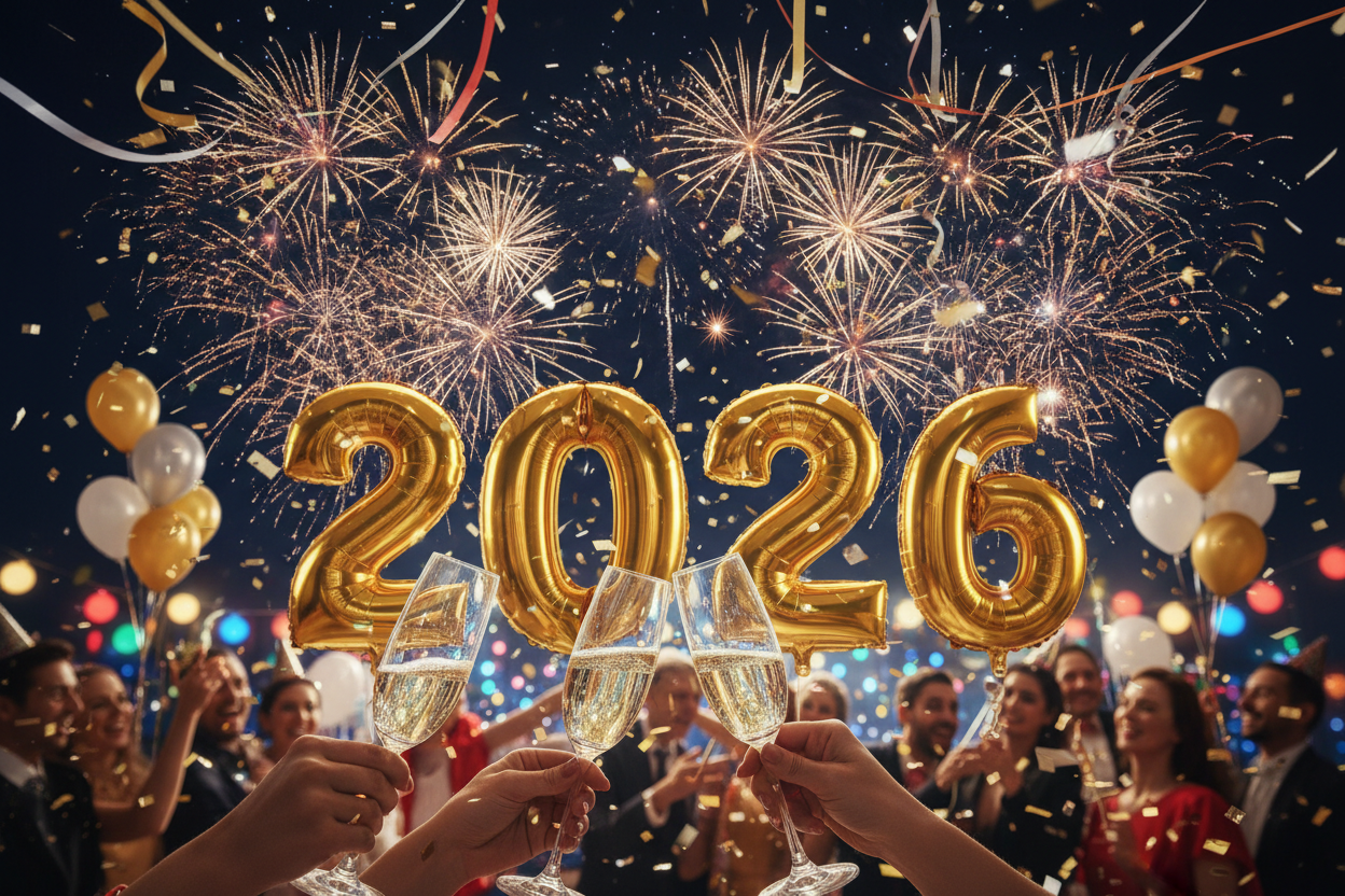 New Year celebration banner